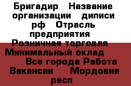 Бригадир › Название организации ­ диписи.рф › Отрасль предприятия ­ Розничная торговля › Минимальный оклад ­ 35 000 - Все города Работа » Вакансии   . Мордовия респ.